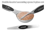 Measuring Spoons Set Double Head Magnetic with Leveler Tool