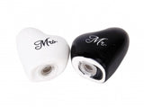 Spice Canisters Heart Shaped Mr & Mrs - Leena Spices